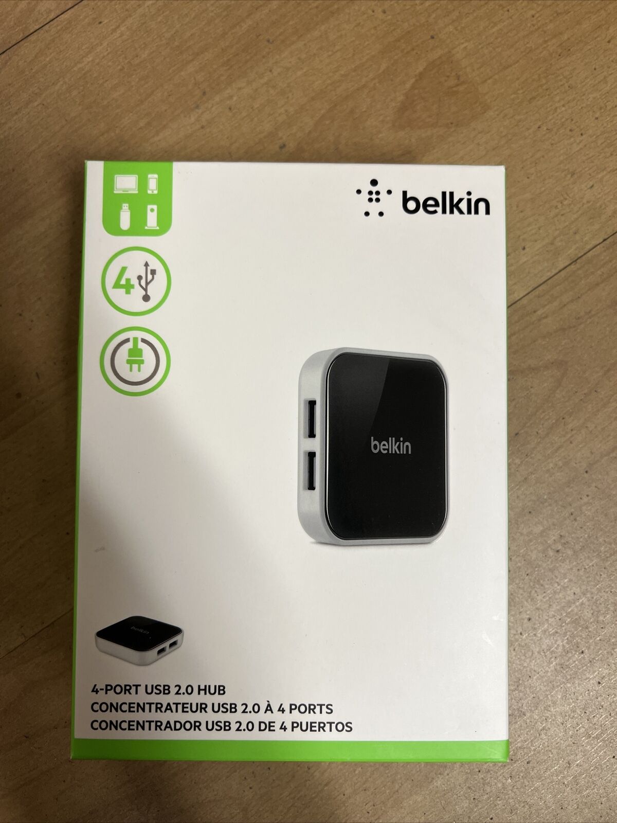 BELKIN 4 PORT 4-PORT POWERED USB 2.0 HUB FOR MAC OR WINDOWS NEW