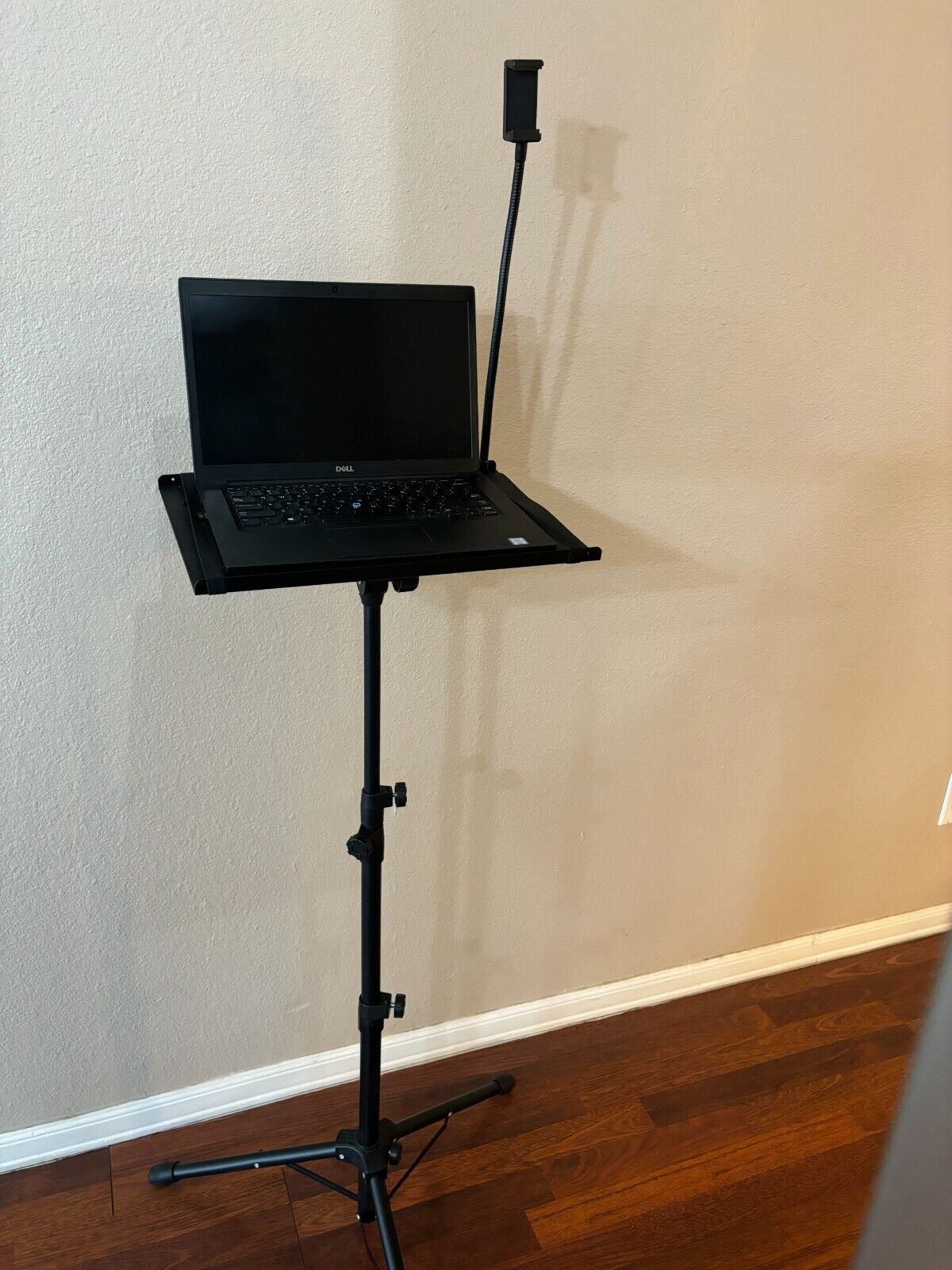 Laptop Tripod, Laptop Stand, Projector Tripod Stand with Gooseneck Phone Holder