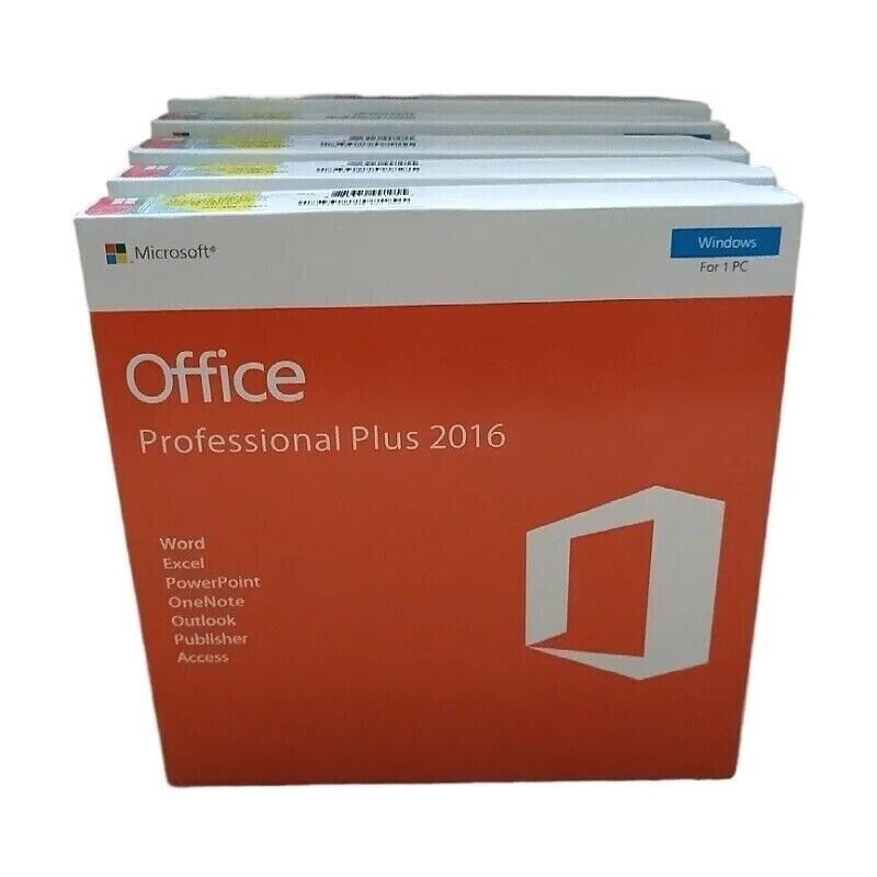 Office Professional Plus 2016 - DVD and Key Card for 1 PC - Lifetime - Sealed