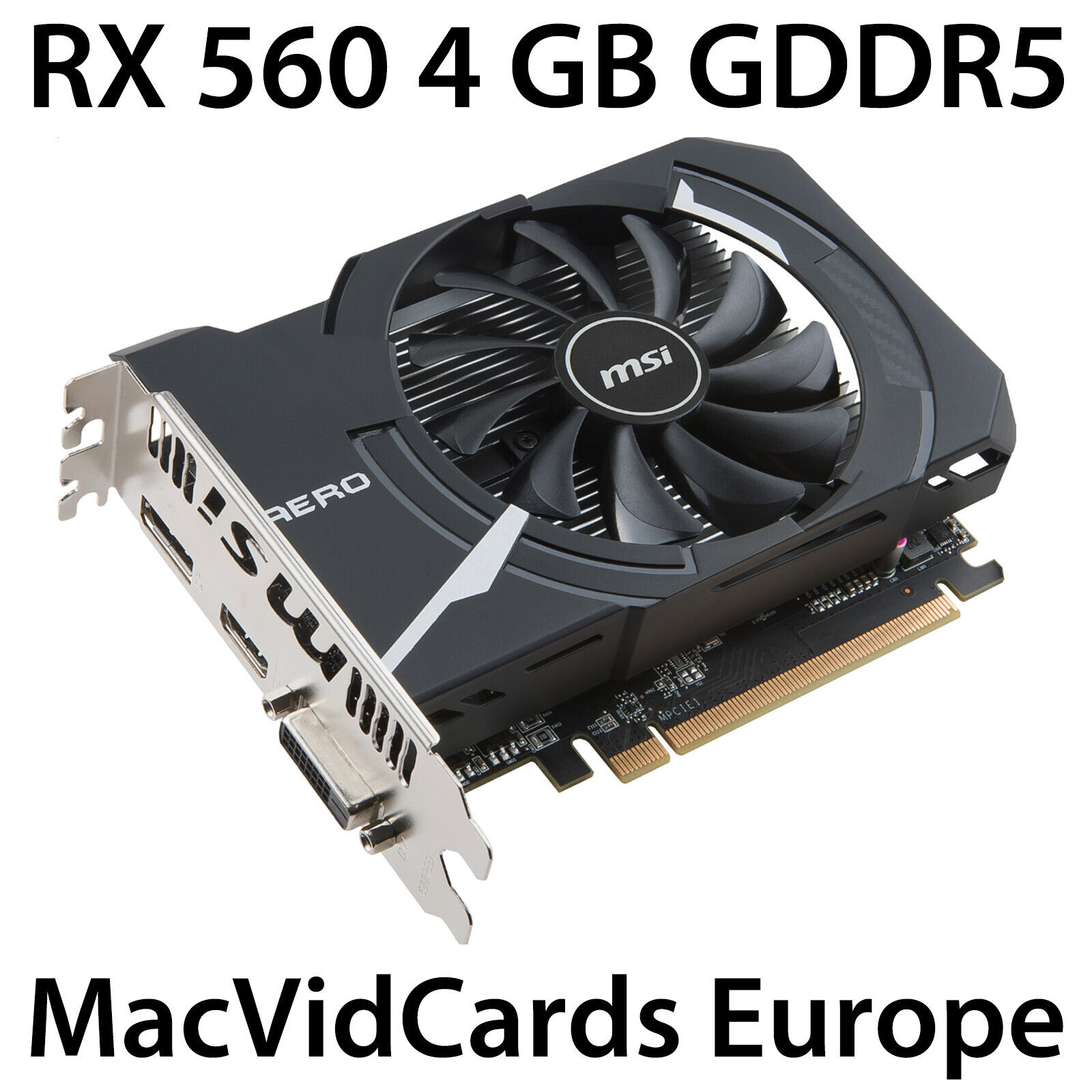 MacVidCards AMD Radeon RX560 4 GB GDDR5 Video Card for Apple Mac Pro BOOT SCREEN