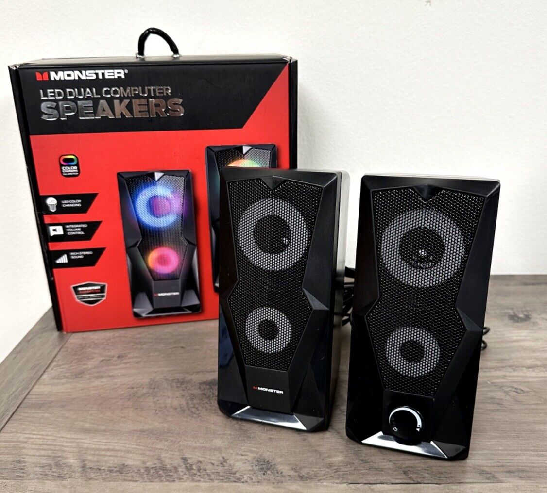 Computer Speakers RGB Gaming Speakers with Multi-Color LED Lighting Effects