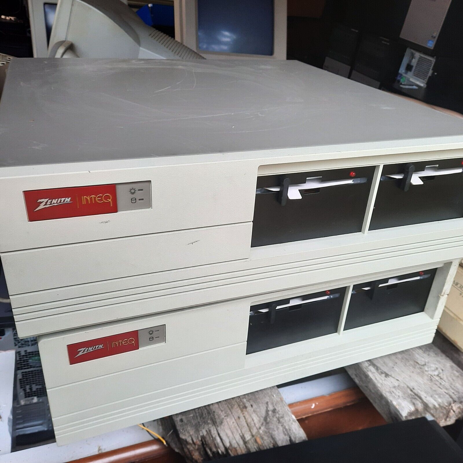 Nice Vintage Pair of Rare Zenith Inteq Computers