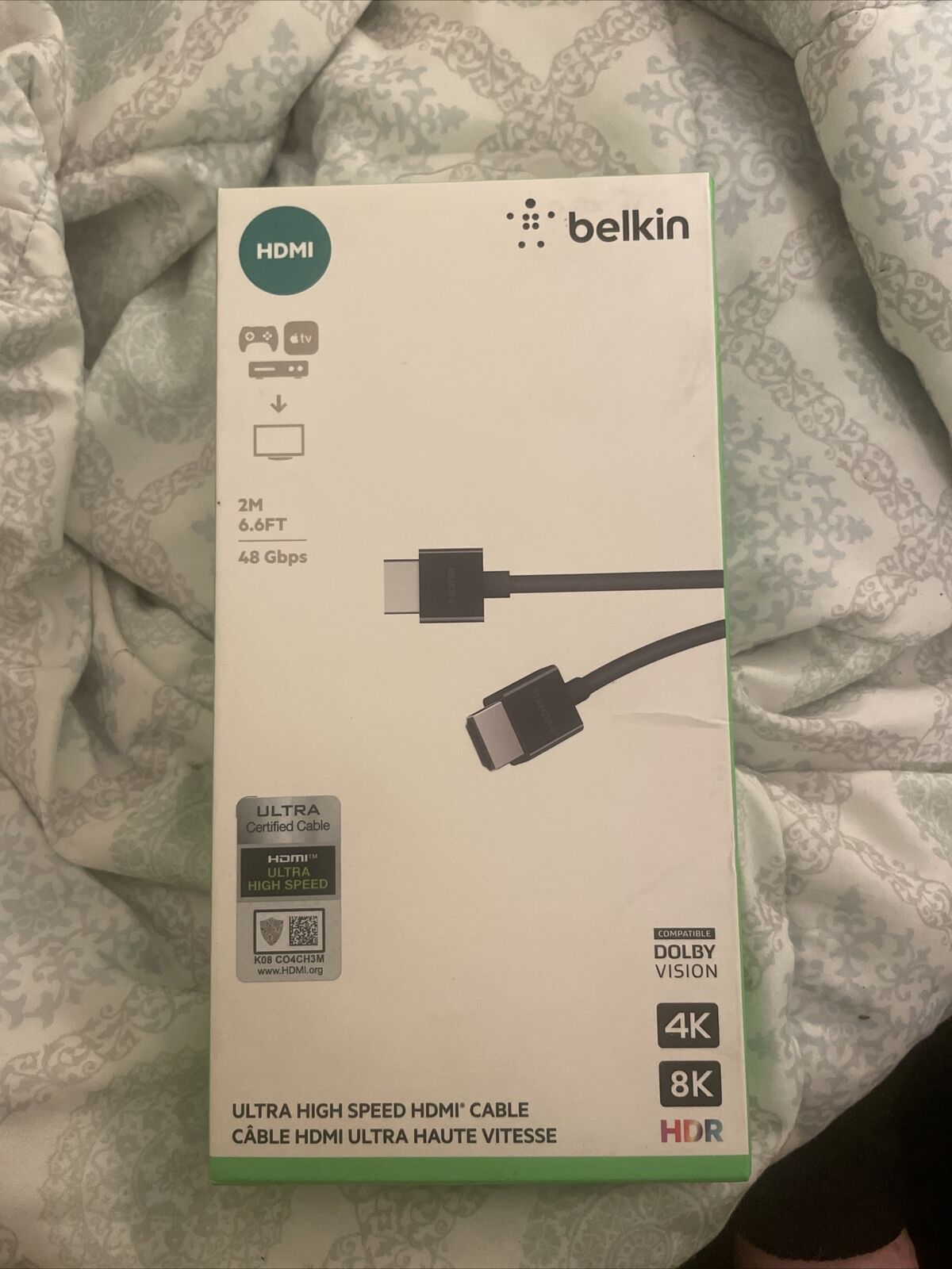 NEW Belkin Belkin - 4K Ultra High Speed HDMI 2.1 Cable - Black