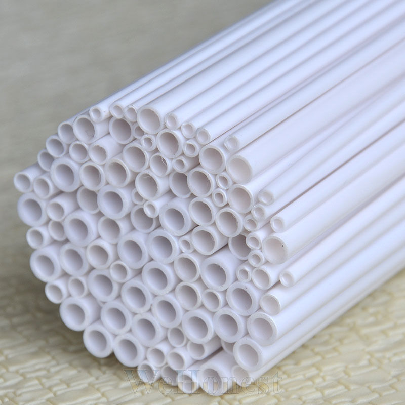 100 pcs Assorted size Styrene ABS pole, Rod, Pipes 500mm long Dia. 3, 4, 5, 6mm
