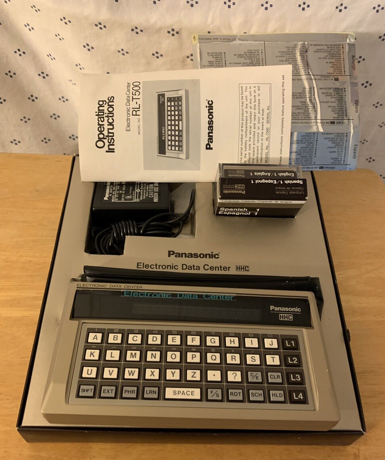 Panasonic Electronic Data Center Vintage Model No: RL-T500 in Box 
