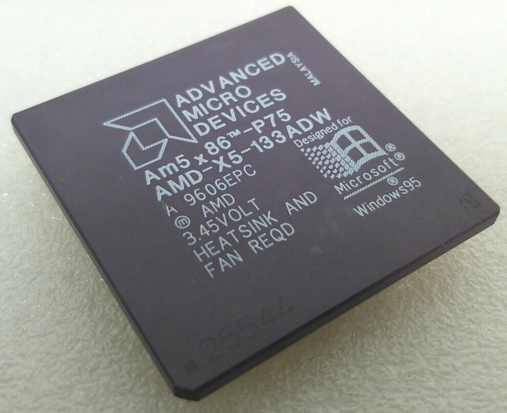 AMD AM5x86-P75, AMD-X5-133ADW, 3.45V CPU PROCESSOR