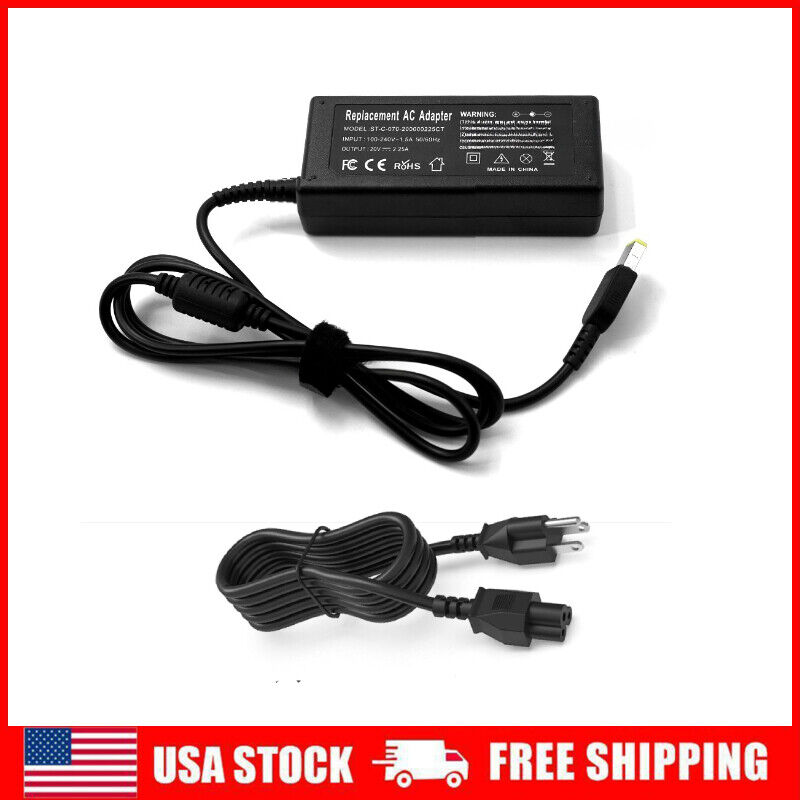 New For Lenovo ThinkPad 65W 20V 3.25A Laptop Charger AC Power Adapter Square Tip