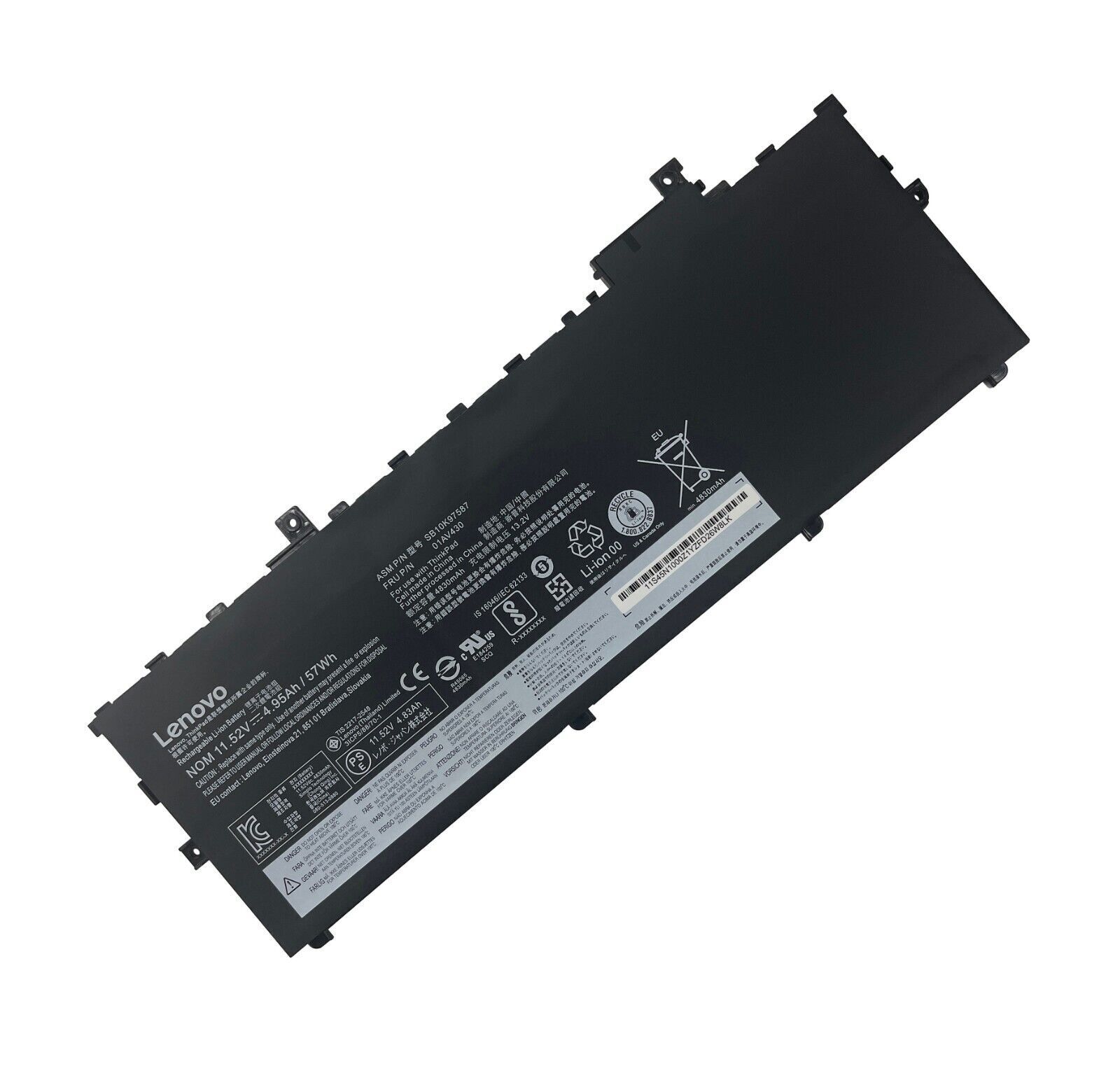 NEW OEM 57Wh 01AV430 Battery For Lenovo Thinkpad X1 Carbon SB10K97587 SB10K97586