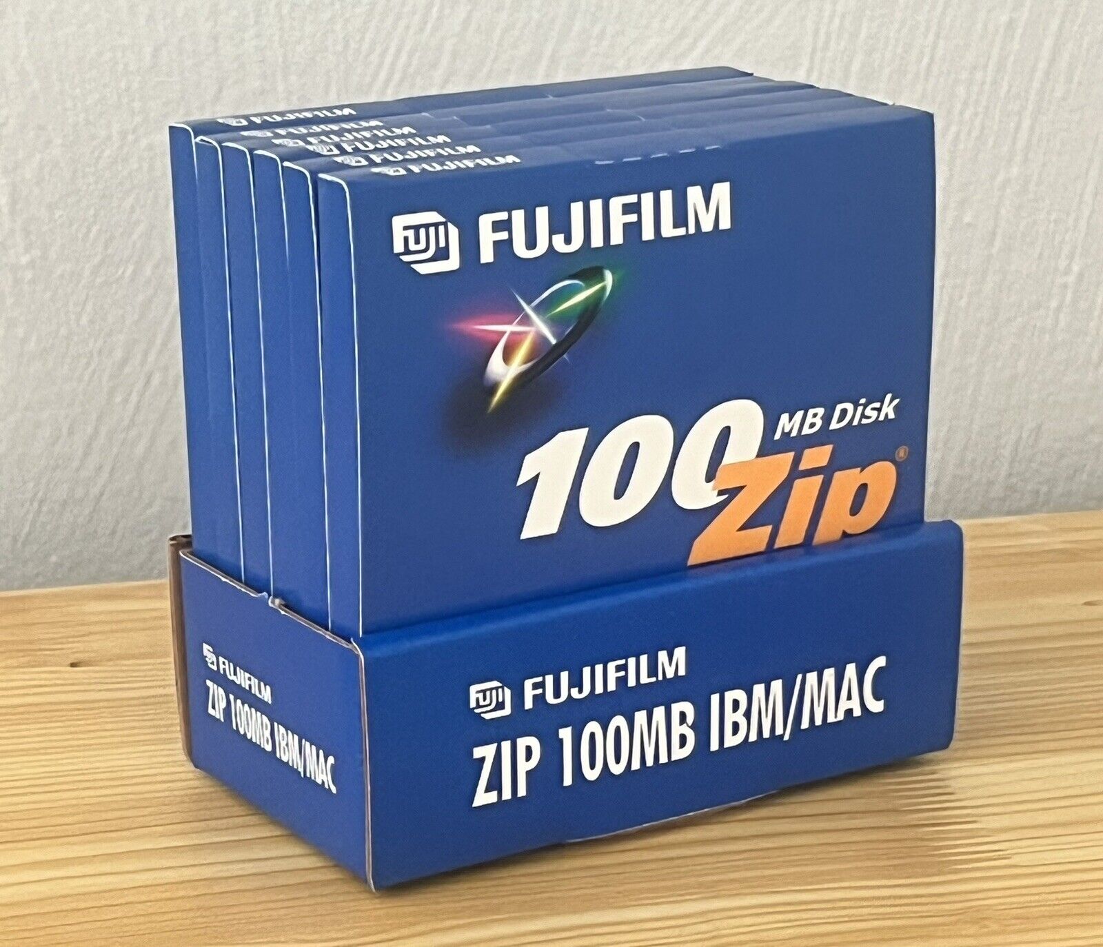FujiFilm 100MB Zip Disk 6-Pack Brand New Sealed IBM Formatted Mac Compatible NEW