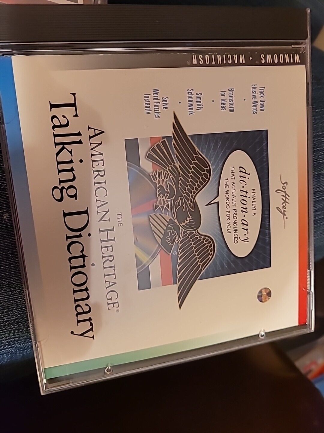 Softkey The American Heritage Talking Dictionary Windows Mac Computer Disc B4