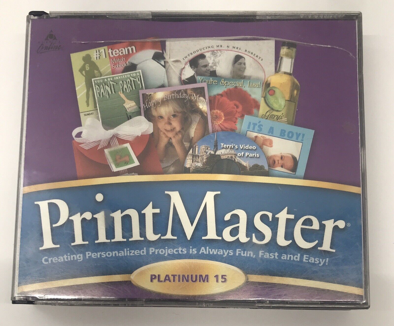Printmaster Platinum 15 Broderbund Art CD 1-3 & Install + Program - 5 Disc Set
