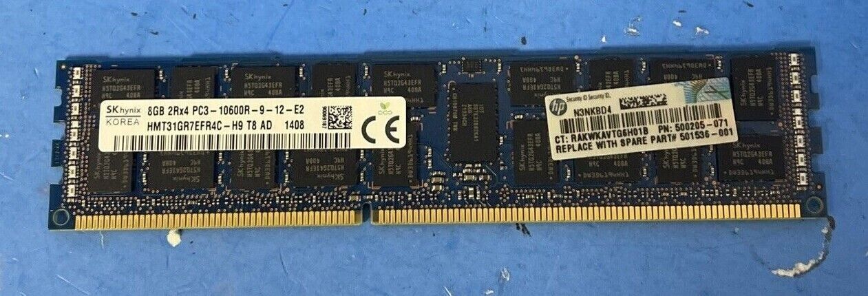 144GB (18x8GB) HMT31GR7EFR4C-H9 Hynix 8GB 2Rx4 PC3-10600R DDR3 SERVER RAM MEMORY