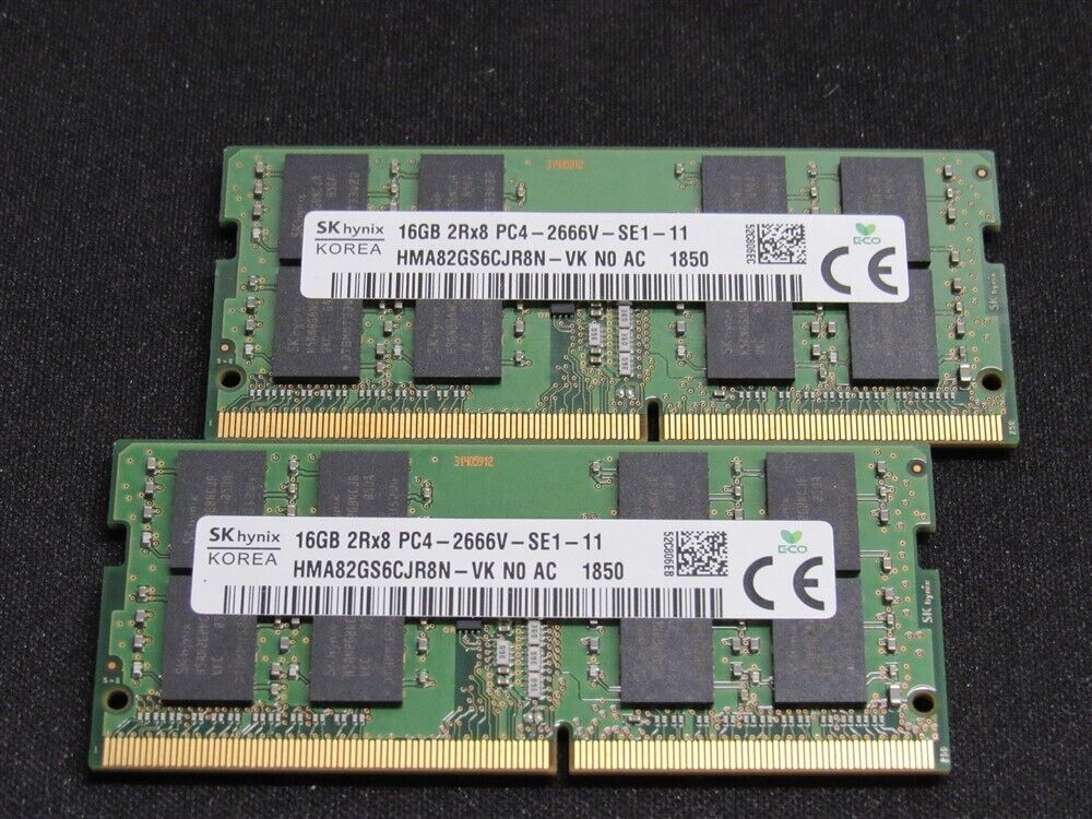 32GB KIT 2 x 16GB SK HYNIX DDR4 PC4-2666V DDR4 Laptop Memory