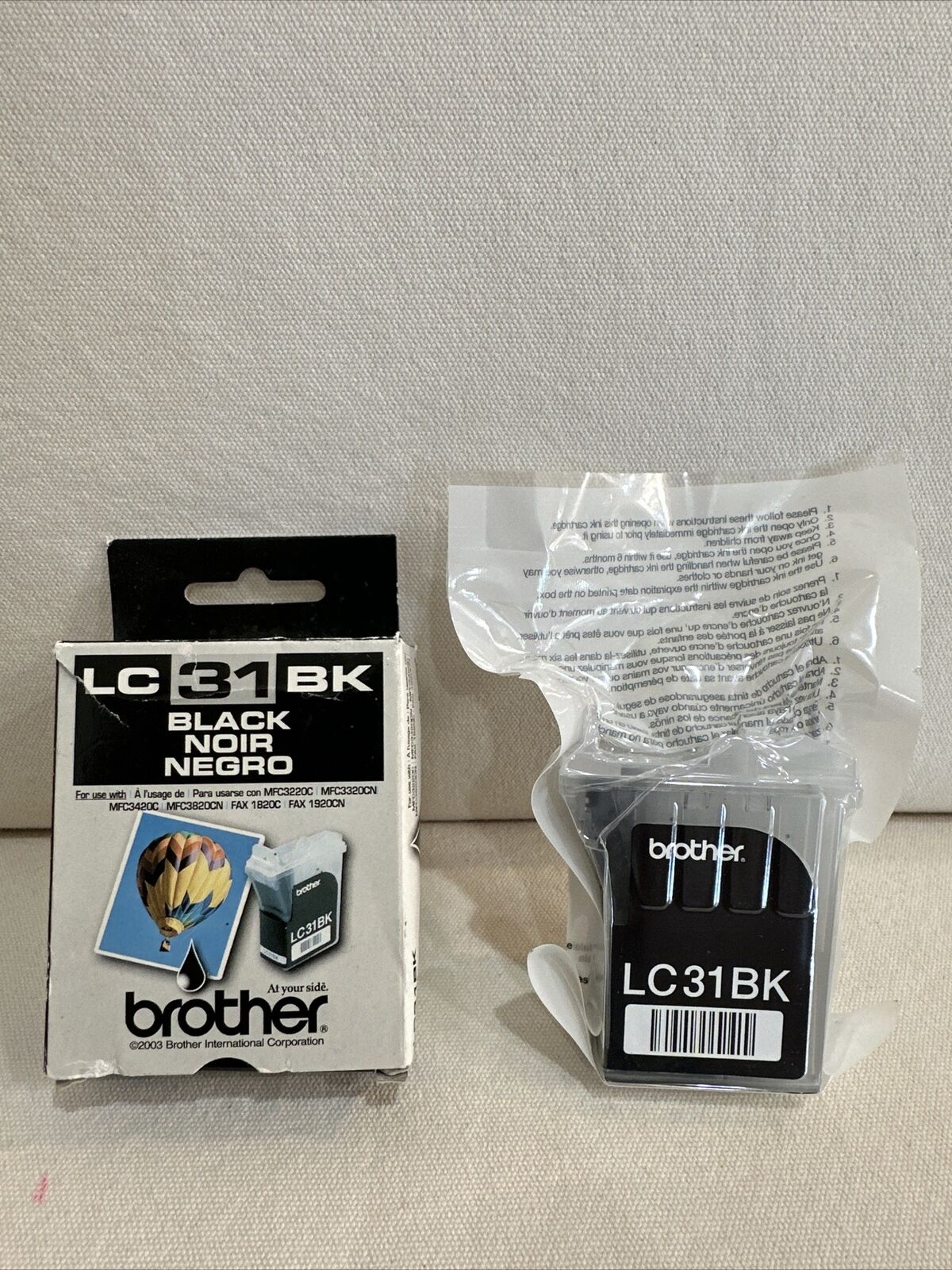 Genuine Brother LC31BK Ink Cartridge Factory Sealed Original OEM LC31 Black