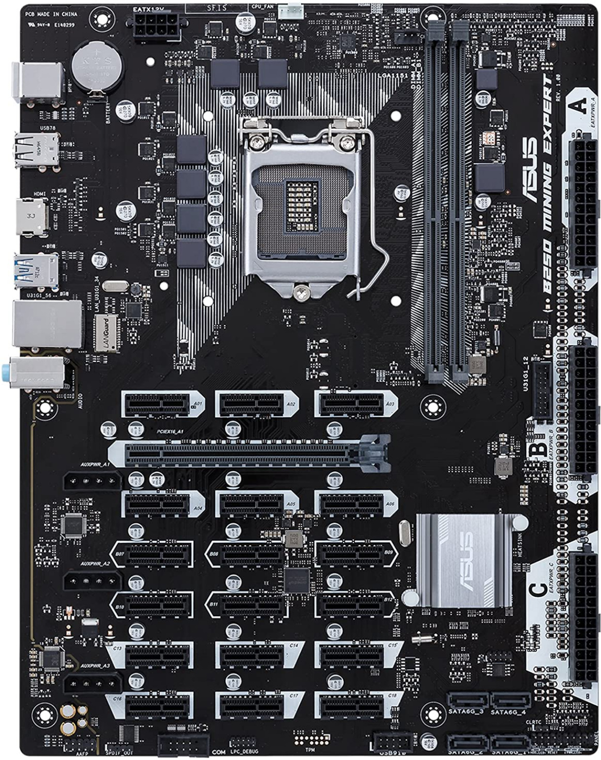 ASUS B250 MINING EXPERT LGA1151 DDR4 HDMI B250 ATX Motherboard for cryptos