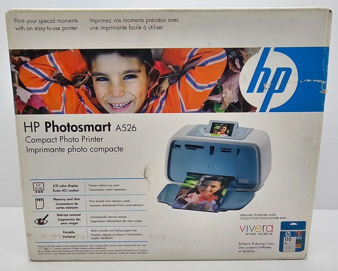 HP Photosmart A526 Compact Digital Photo Printer Inkjet Digital Printer