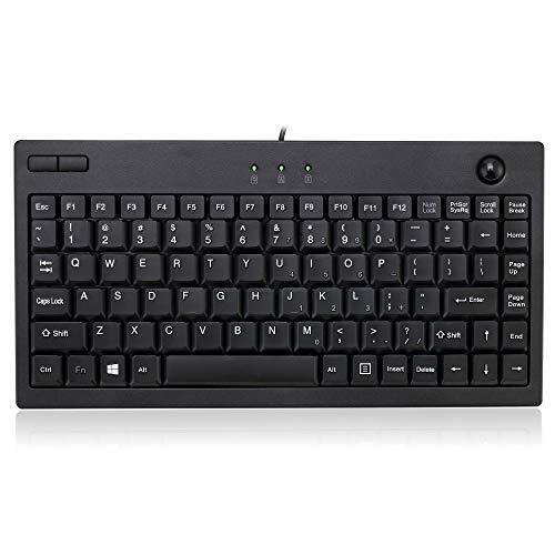 Adesso Akb-310ub - Mini Trackball Usb Keyboard, Black
