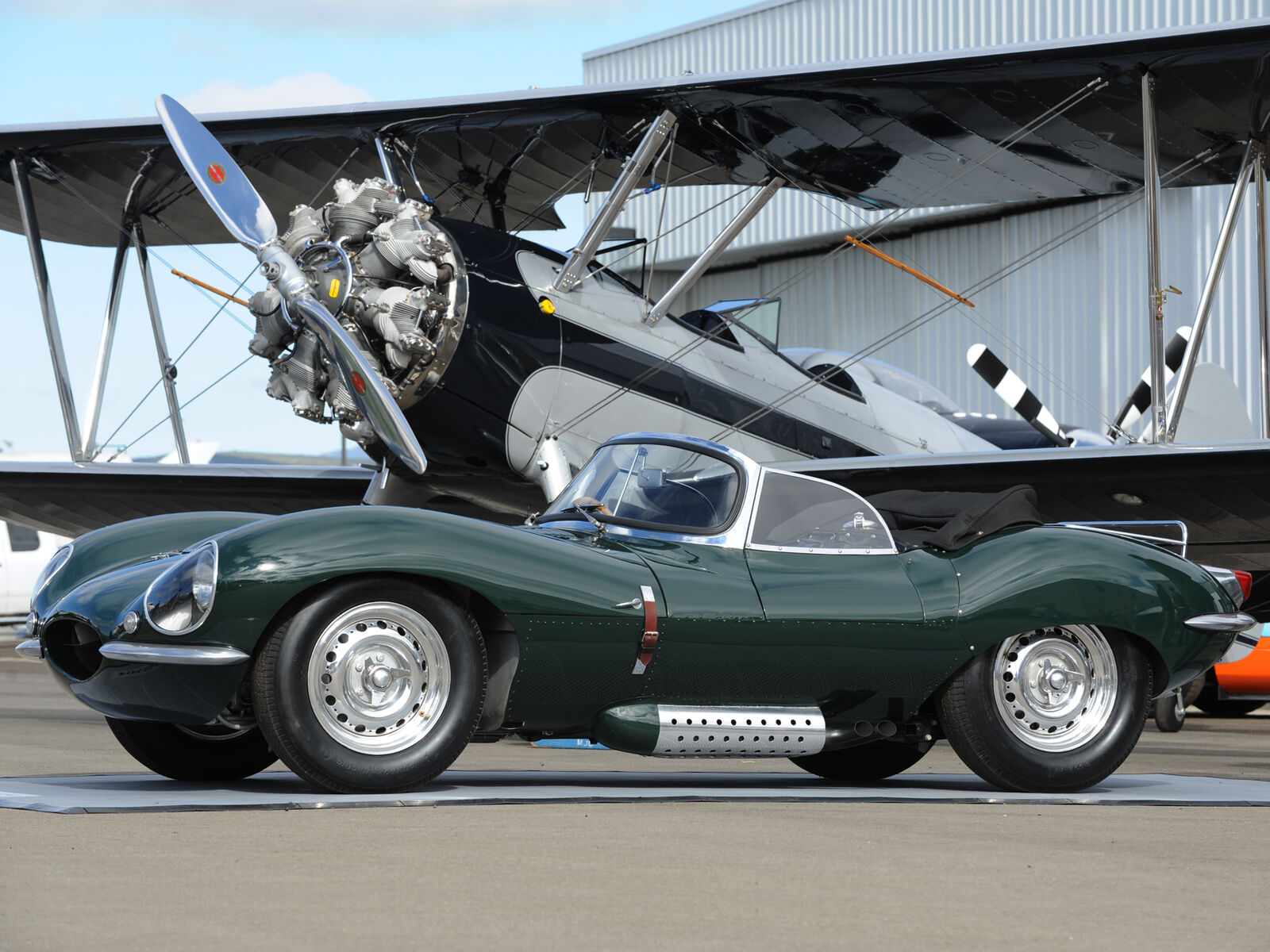 Cars 1957 jaguar xk ss retro supercar super airplane Gaming Desk Mat