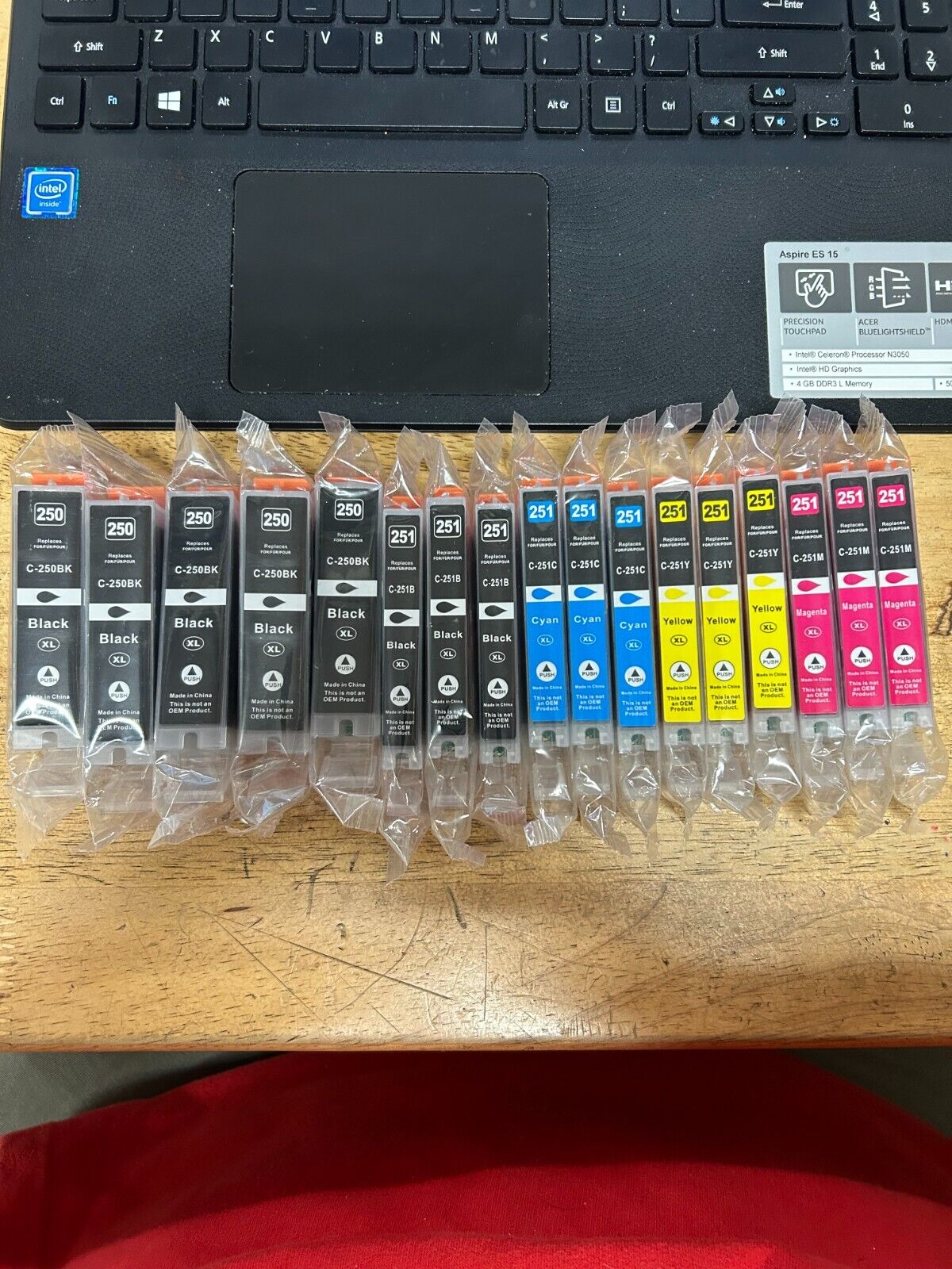 Lot of 17 Printer Inks For Canon Printers 5 C-250, 12 C-251 (fc213-2/b1275)