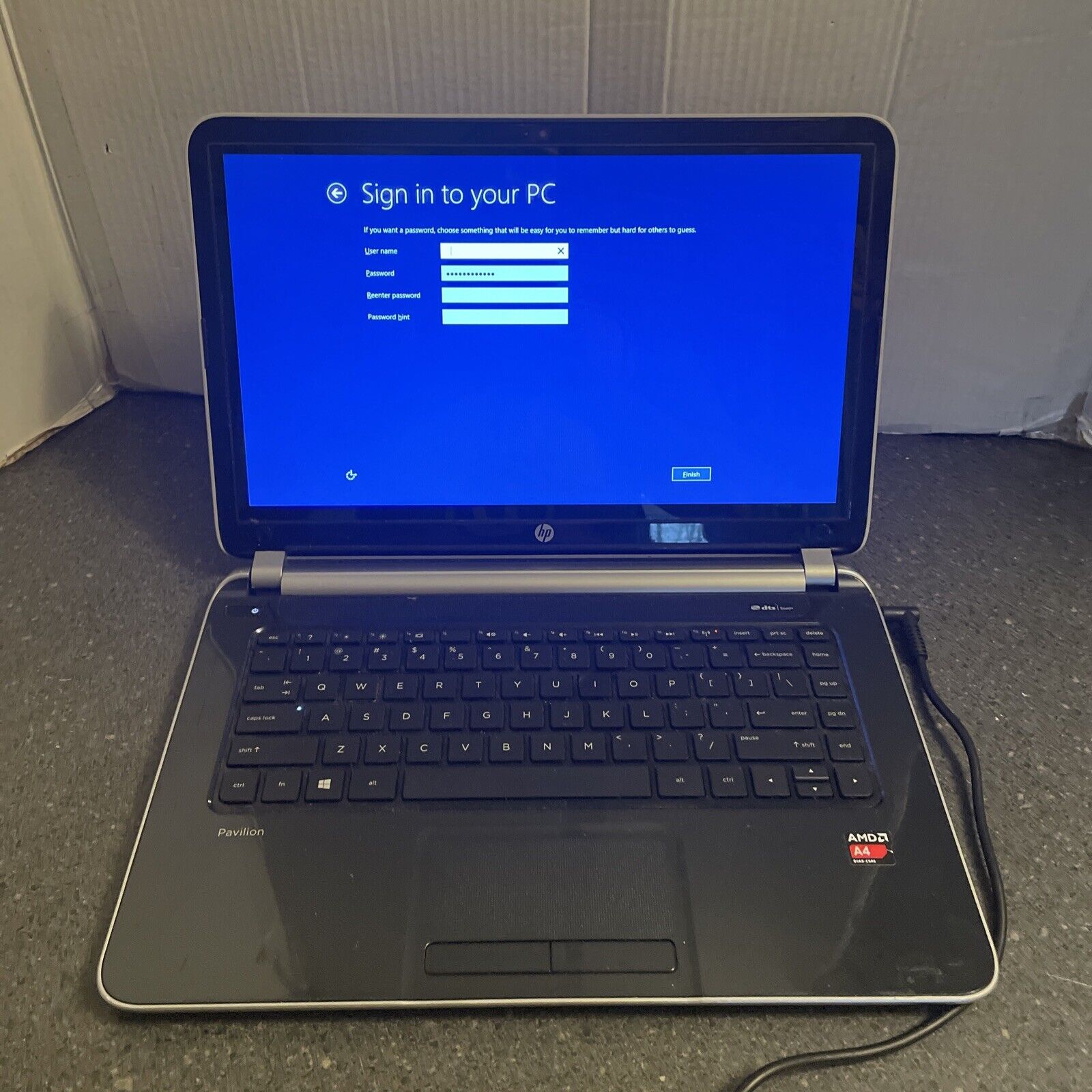 hp pavilion 14-f021nr laptop Factory Reset Tested W/charger And A4 Quad Core
