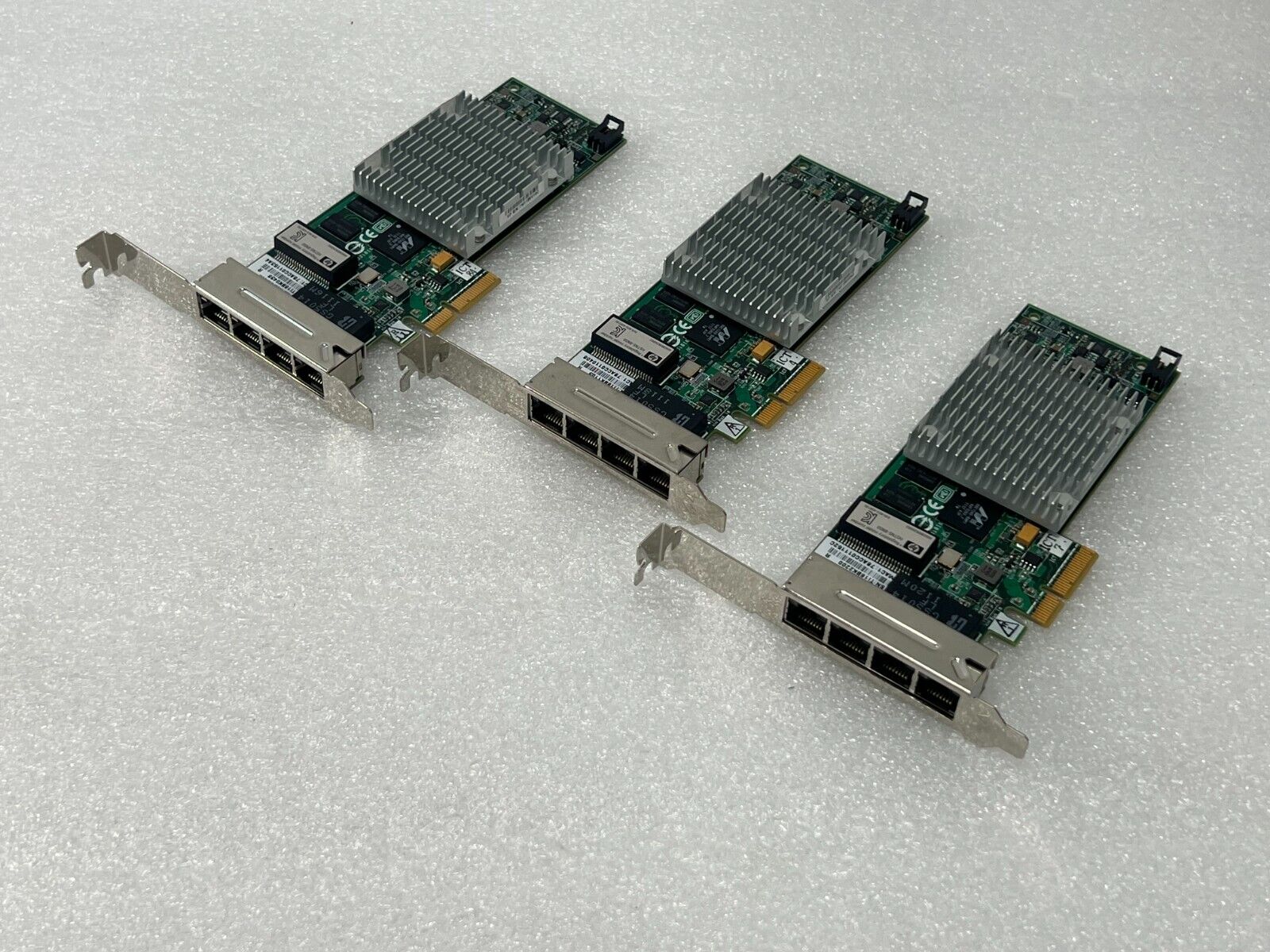 LOT OF 3 HP NC375T Quad Port Gigabit Server Ethernet Adptr HSTNS-BN50 539931-001