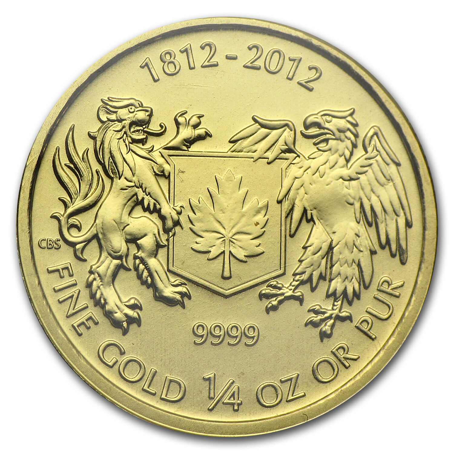 2012 1/4 oz Gold Canadian $10 Coin - War of 1812 - SKU #78440