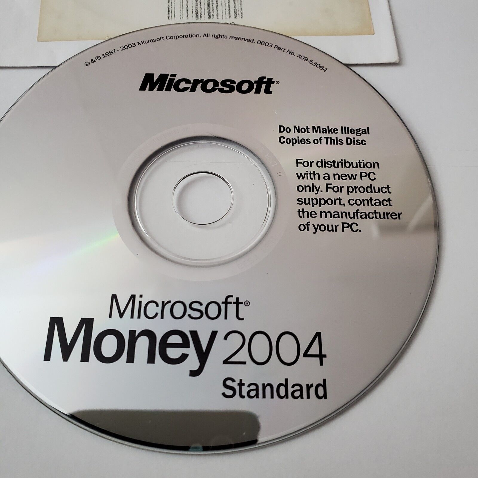 Microsoft Money 2004 Standard PC Replacement Disc Dell