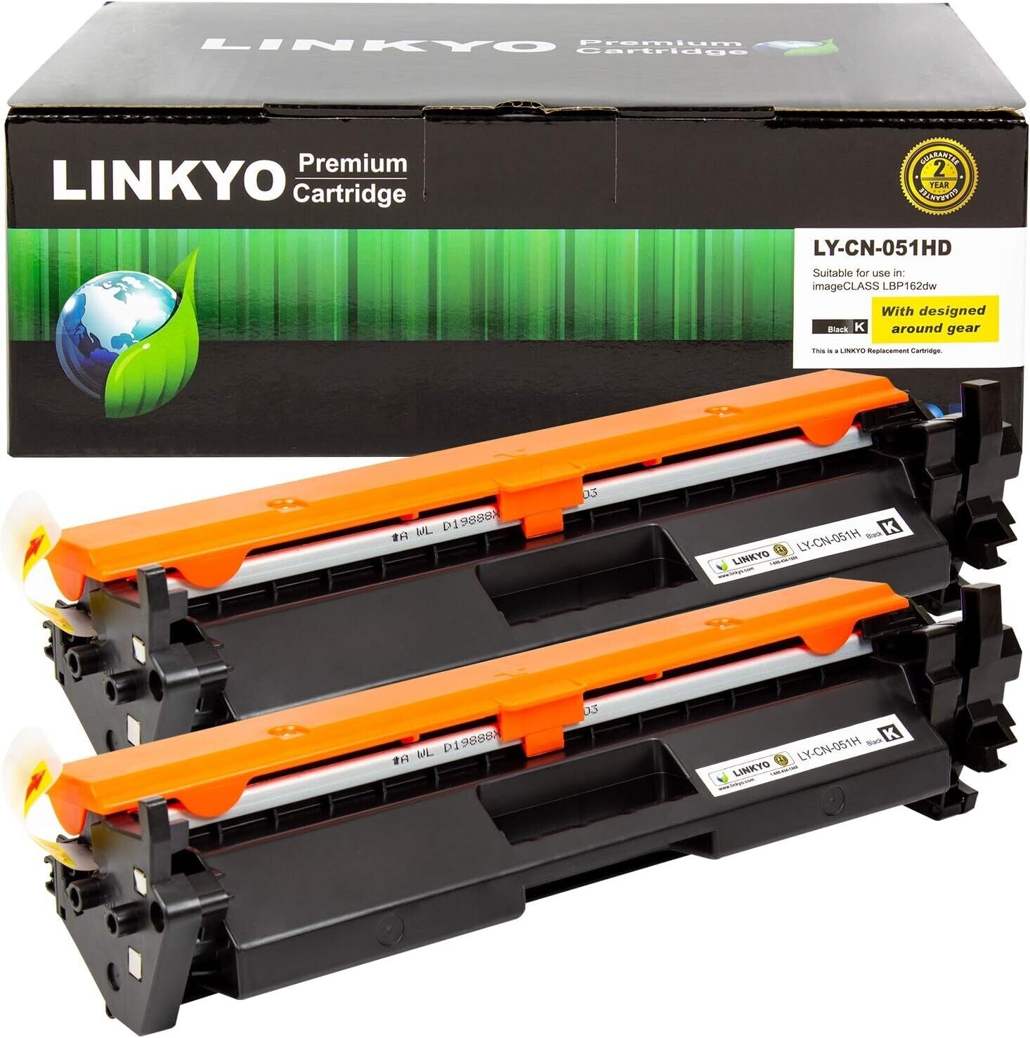 10 pcs LINKYO Compatible Toner Cartridge for Canon 051H 051