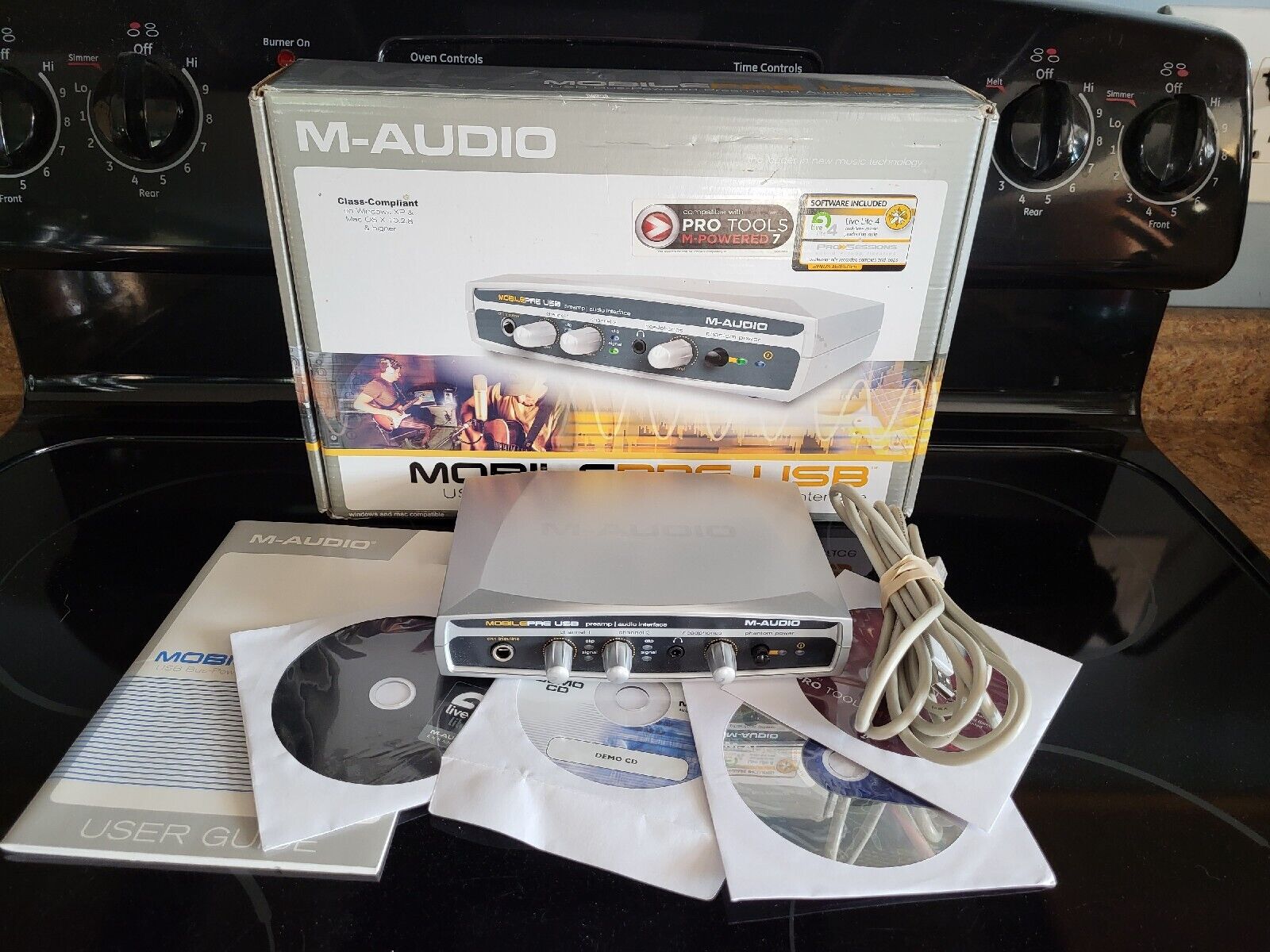 M-Audio Mobile USB BUS-POWERED Preamp And Audio Interface TESTED