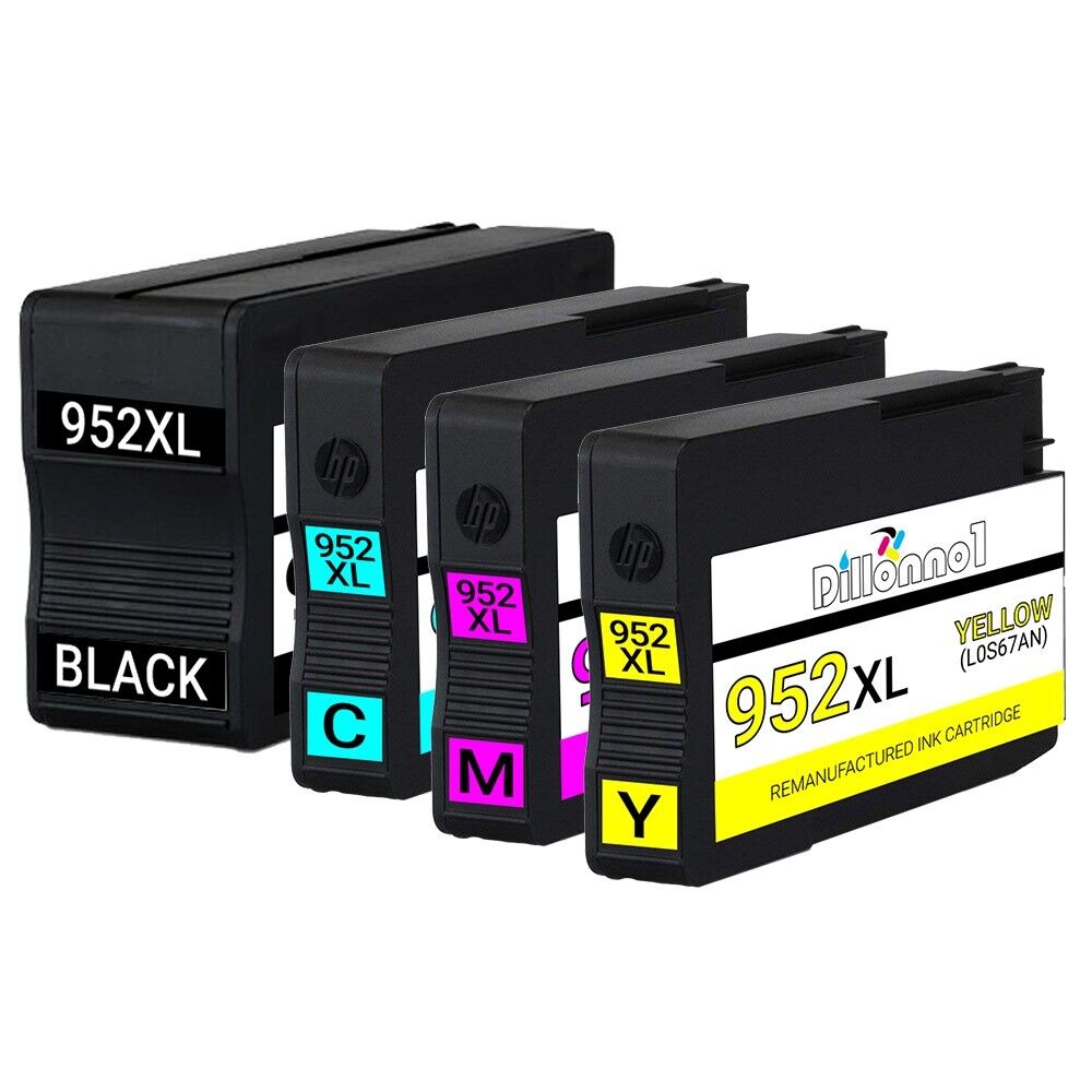 4PK for HP 952XL F6U19AN L0S61AN L0S64AN L0S67AN Ink Cartridges