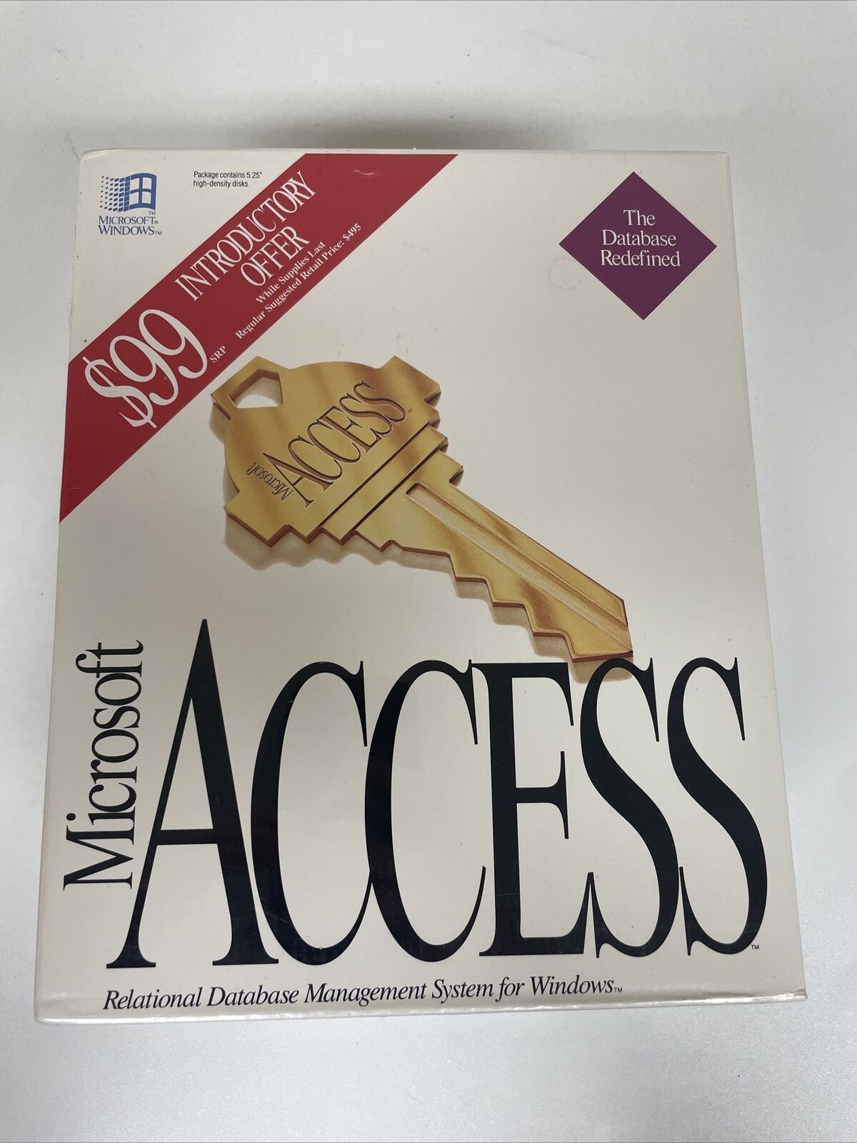 NOS Vintage 1992 Microsoft Access Database 5.25