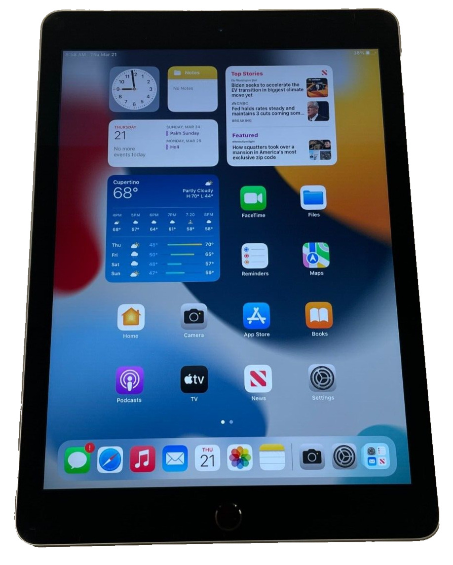 Apple iPad Air 2 A1566 (16GB Storage - Space Gray - iOS 15 - MGL12LL/A)