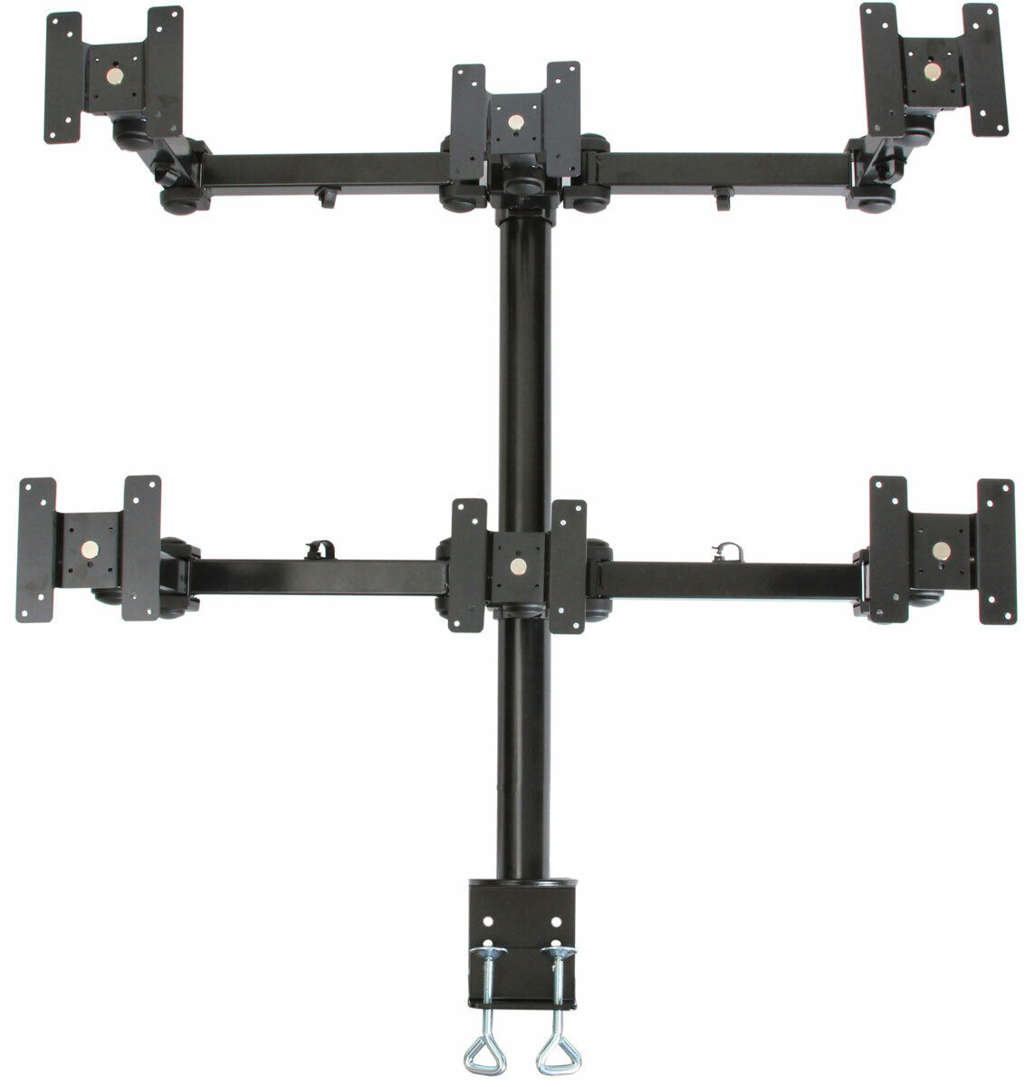 MonMount Hex/Six LCD Monitor Stand Desk Mount with Up, Down, Left and Right P...