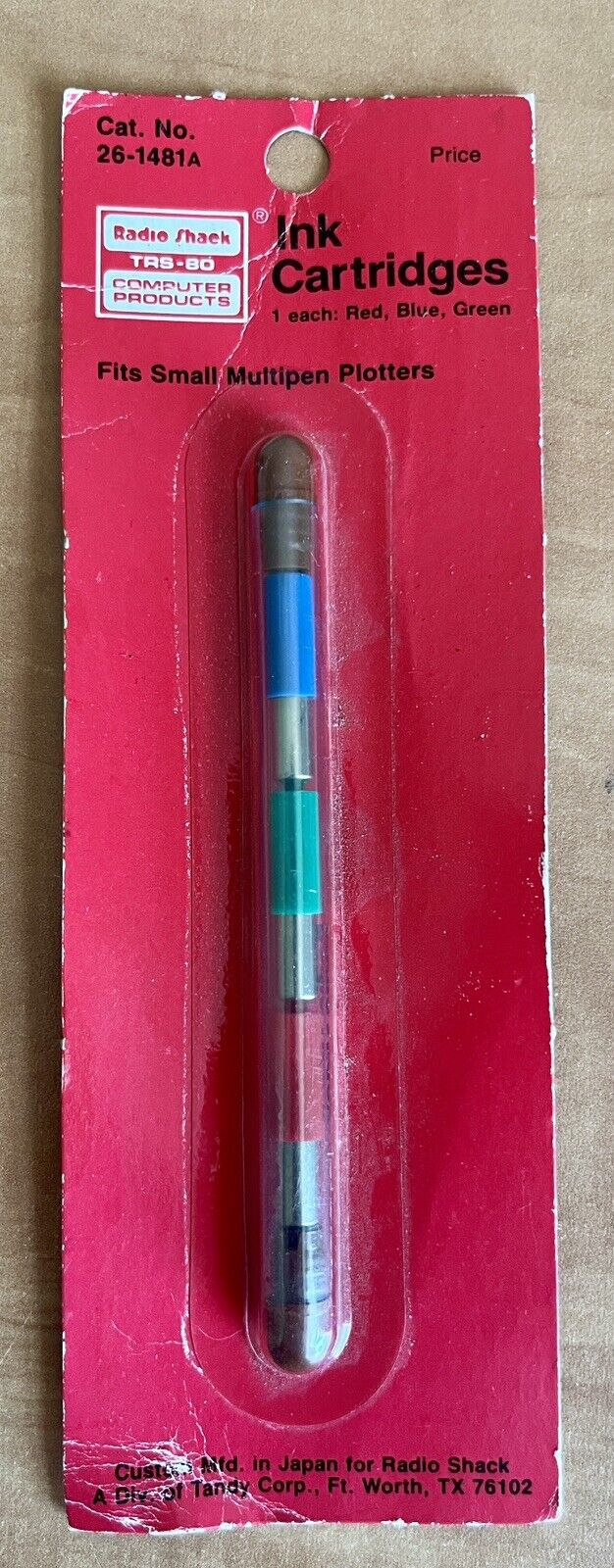 TRS-80 Radio Shack Vintage Ink Cartridge Multi Pen Plotter Red Blue Green