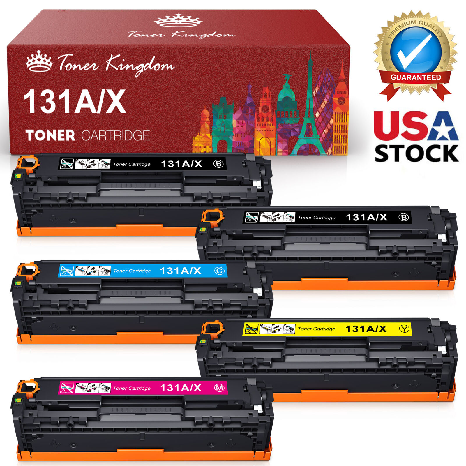 5 PK Toner Cartridge Set For Canon 131 6273B001AA imageCLASS LBP7110Cw MF8280Cw