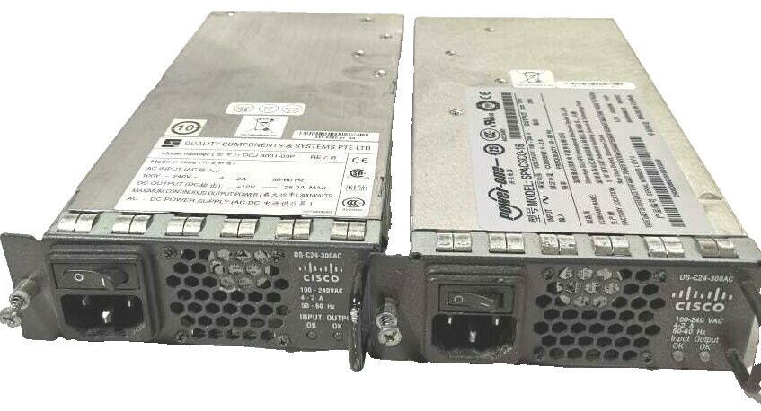 Lot of 2 Cisco 300W Redundant MDS Power Supply DCJ 3001-03P, SPACSCO-16