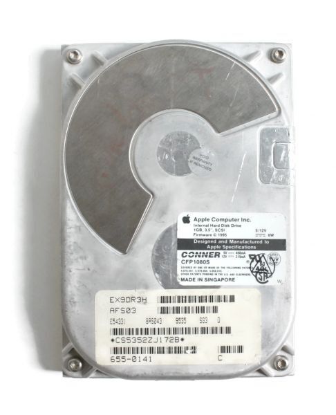 CONNER 1GB SCSI HDD CFP1080S, APPLE 655-0141