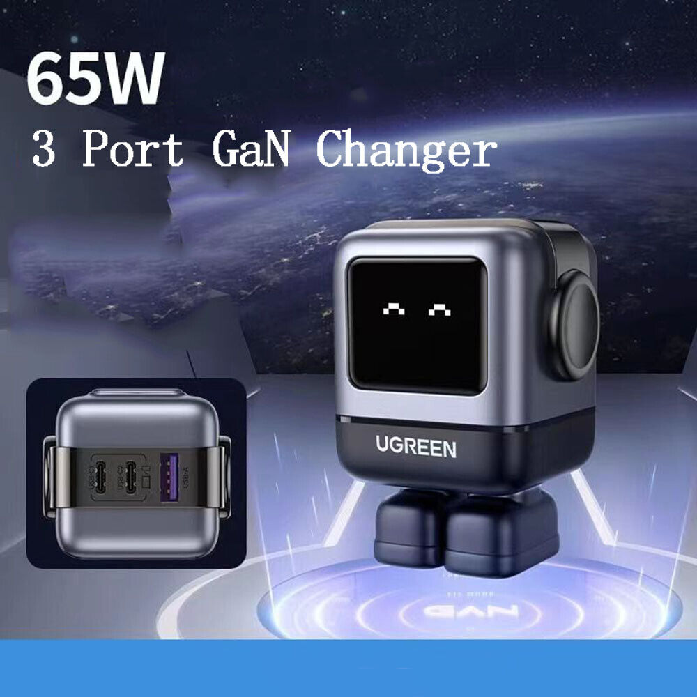 UGREEN 65W 30W GaN PD Fast Wall Charger US Power Adapter For iPhone 15 Samsung