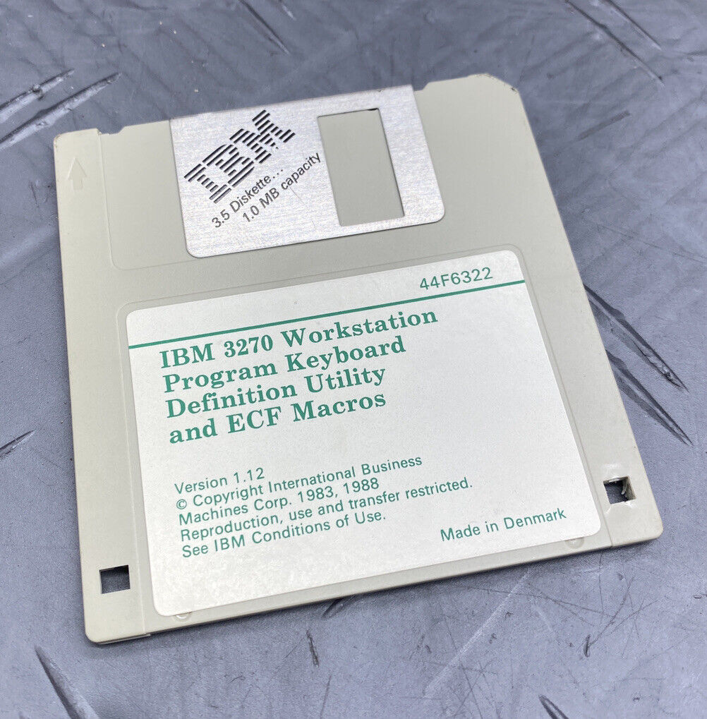 IBM PC 3270 Emulation Program Version 1.12 - 3.5 Floppy Disk