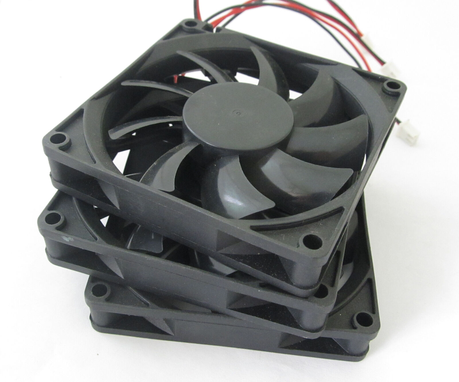 10x Brushless DC Cooling Fan 80x80x25mm 80mm 8025 7 blades 5V 12V 24V  2pin fan