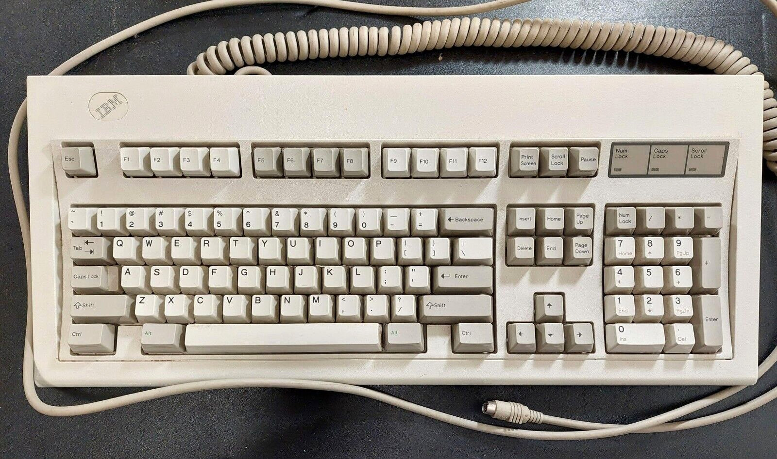 IBM Model M Vintage Mechanical Keyboard PS/2 1989 Gray Label