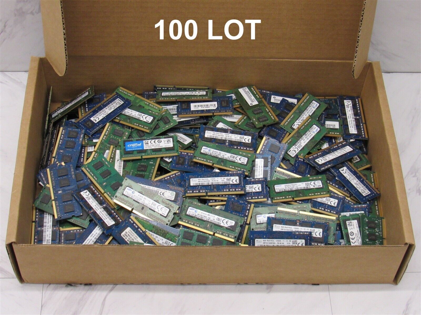 100 LOT - 4GB PC3L-12800S DDR3 1600MHz SODIMM Memory Laptop RAM - Major Brands