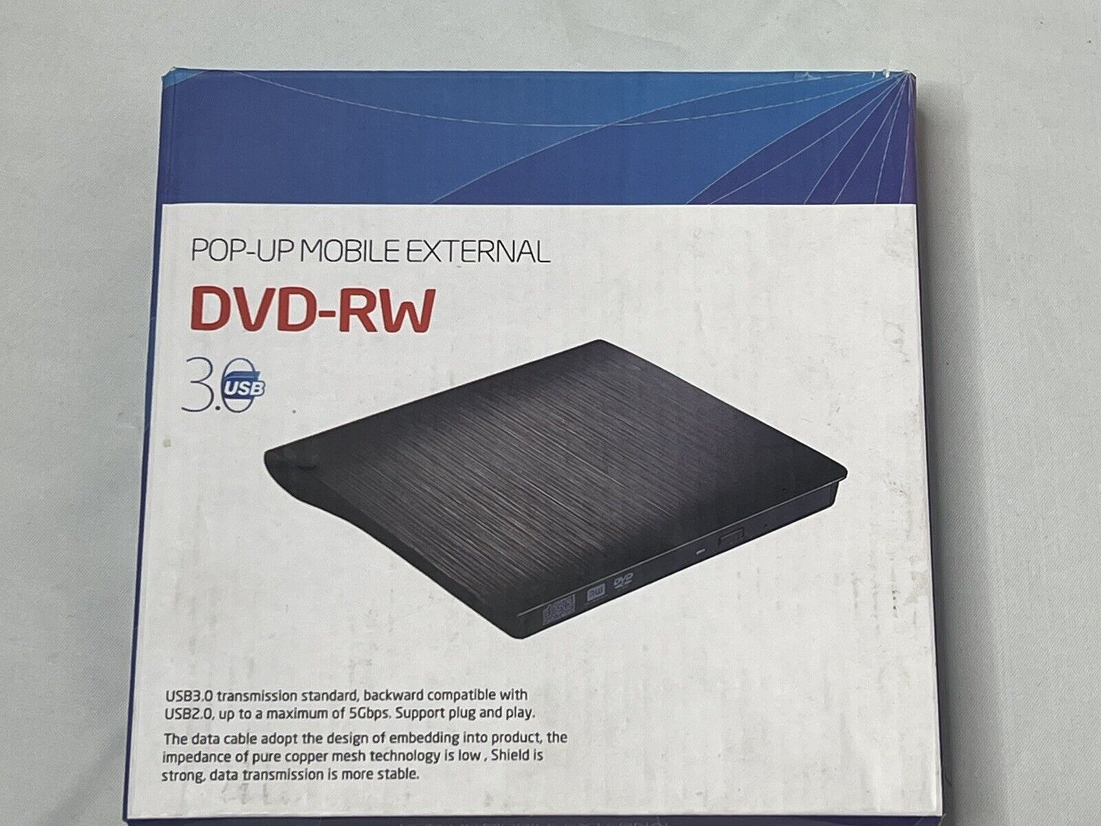 Pop Up Mobile External 3.0 USB External DVD-RW Laptop Desktop DVD