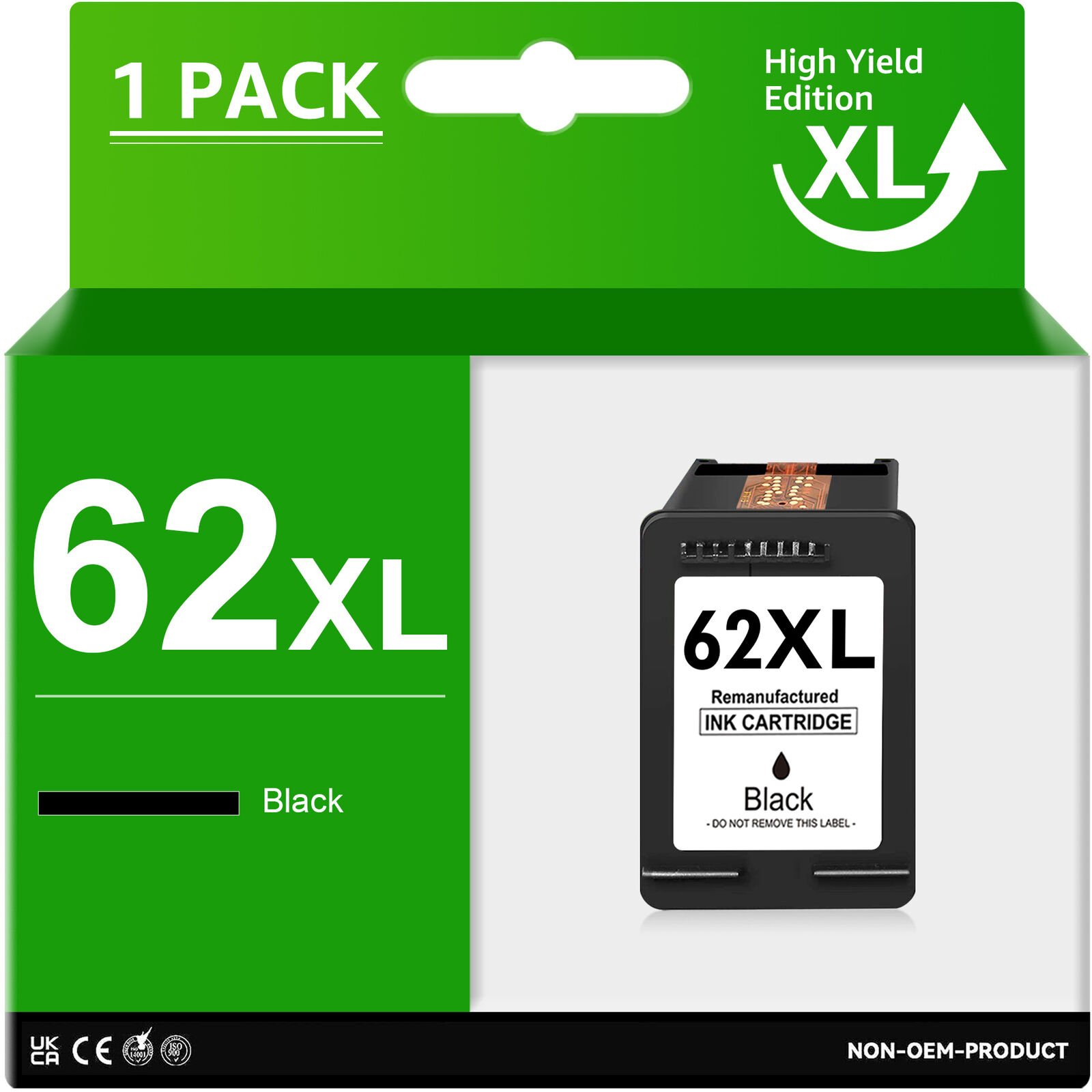 XXL 62XL Black Color Ink Cartridges for 62 HP Envy 5660 7640 7645 OfficeJet 5740