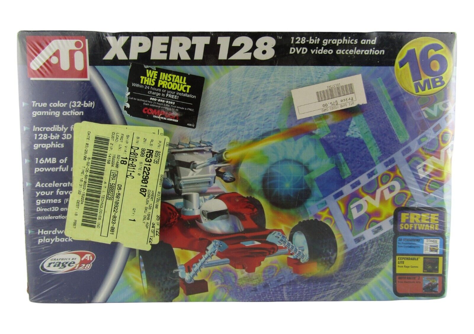 ATI XPERT 128 Bit Graphics And DVD Video Acceleration 16 MB, NEW SEALED