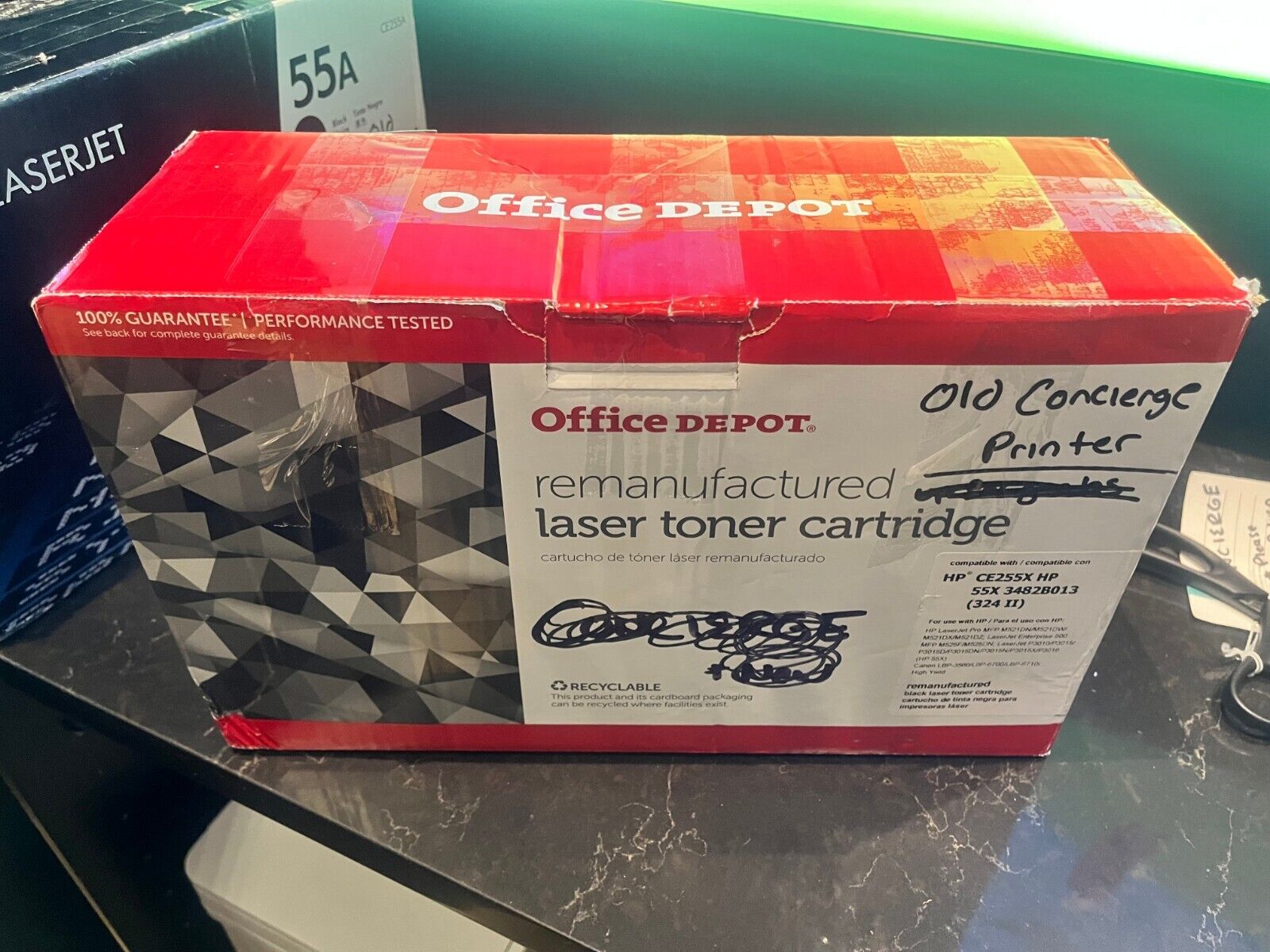 Office Depot Brand For HP CE255X High-Yield Black Toner 