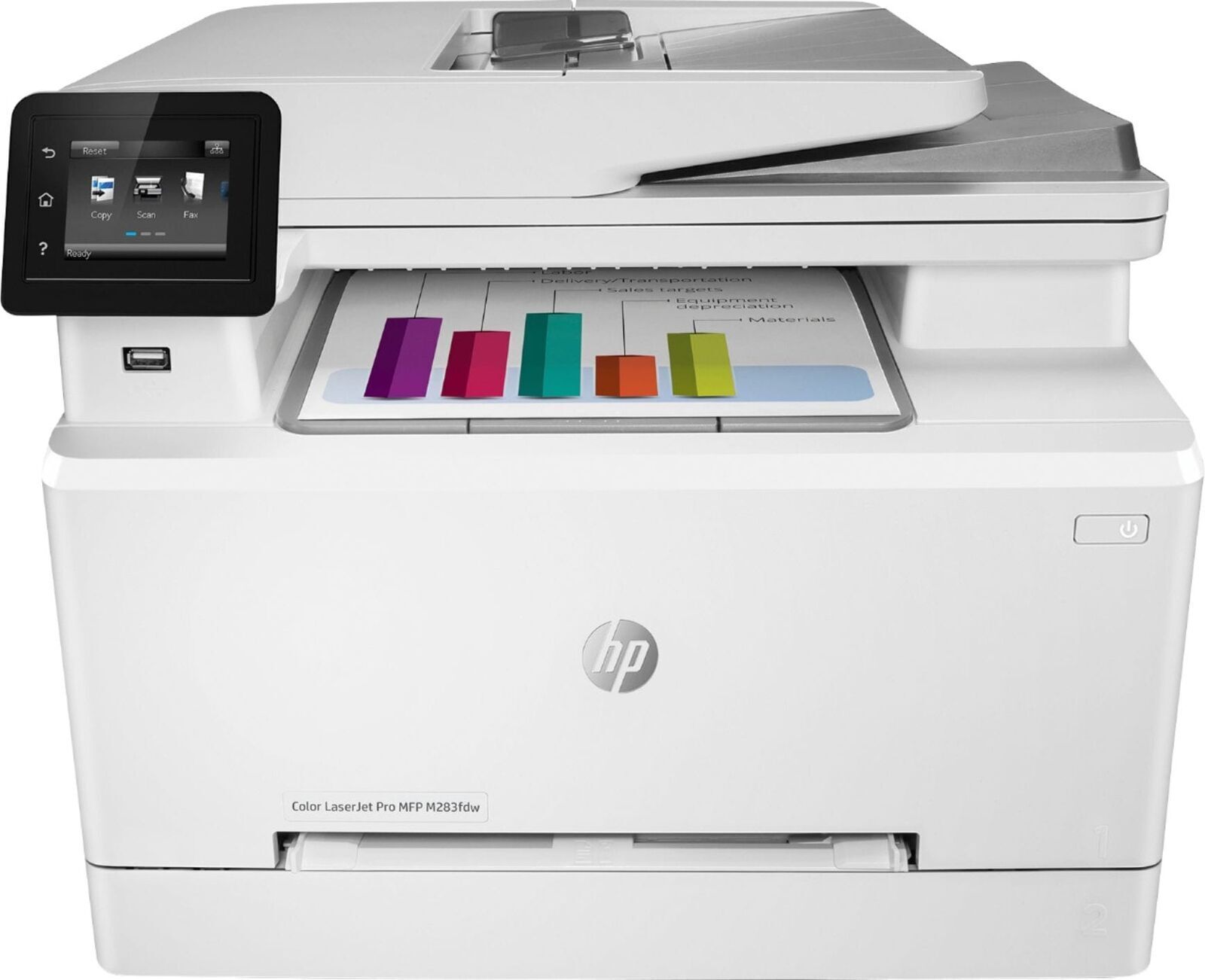HP LaserJet Pro M283fdw All-In-One Printer - White, Warranty, Repurposed Box