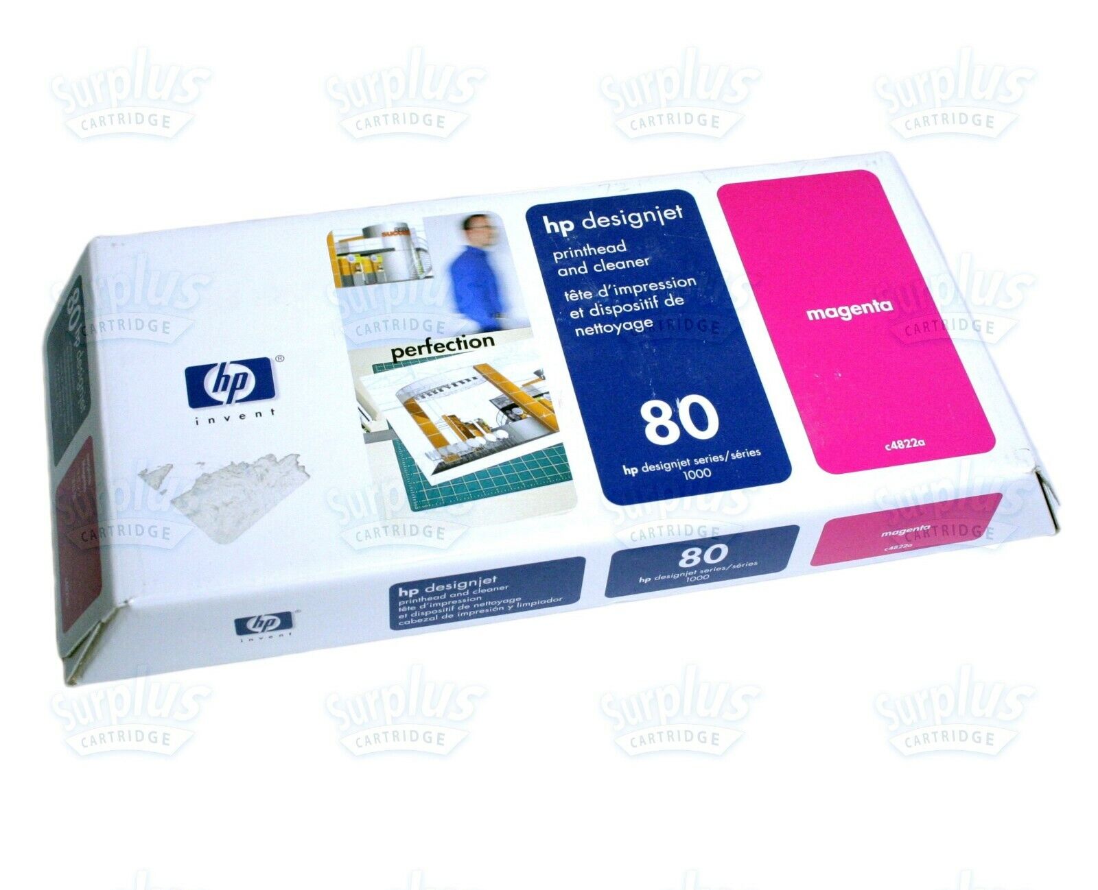 Genuine HP 80 Magenta Printhead & Cleaner C482A DesignJet 1050 1055 (Retail Box)