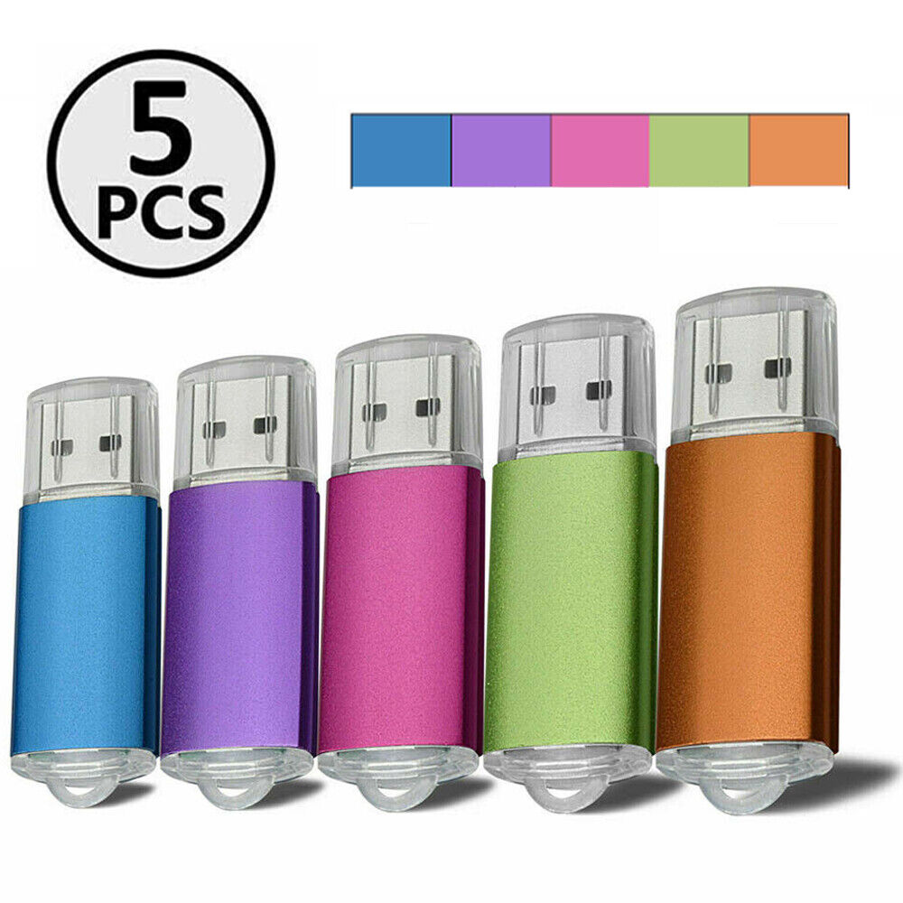 5 Pack Mini USB Flash Drive 1GB-32GB Memory Sticks Data Storage Blank Media LOT