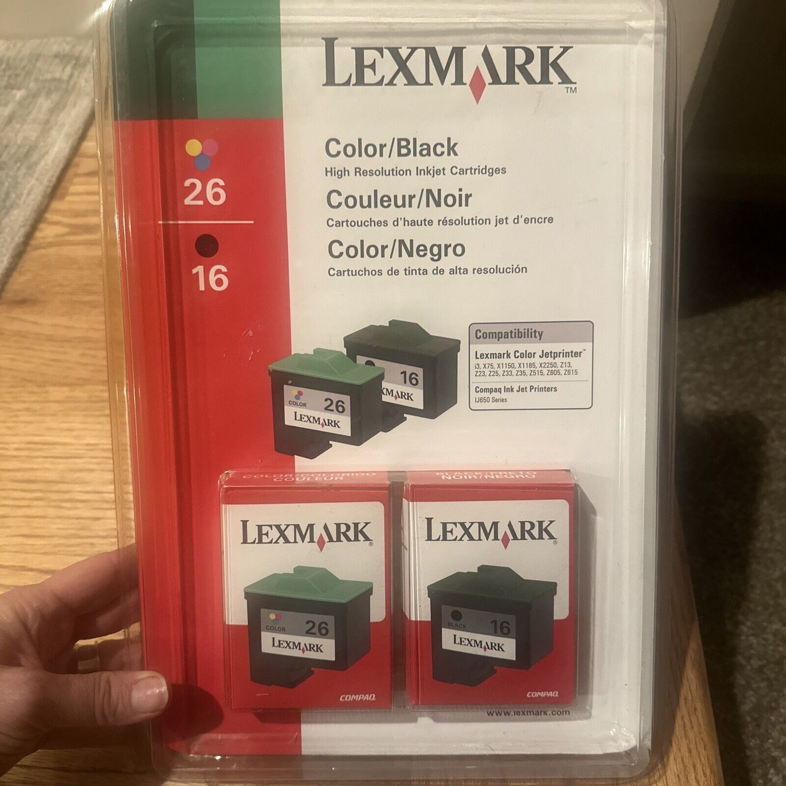 Lexmark 16/26 High Yield Black/Colored Cartridge Combo Pack (2002)
